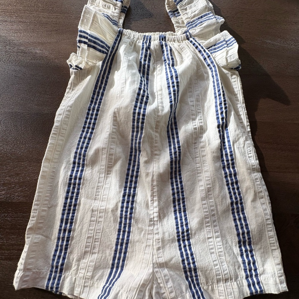 J Crew kids Striped Blue and White Kids romper